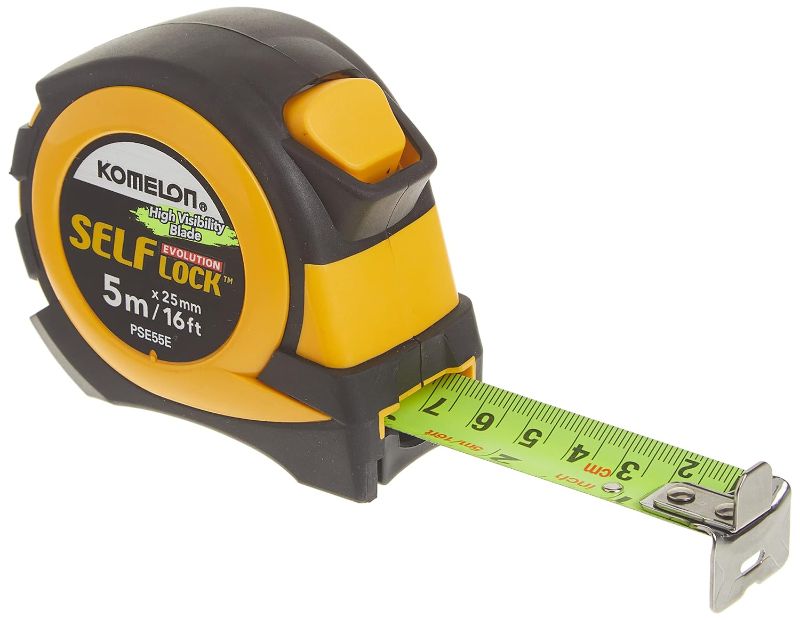 Photo 1 of TOPZONE- PSE55E 5M/16' Metric Self-Lock Tape Measure, Yellow/Black
