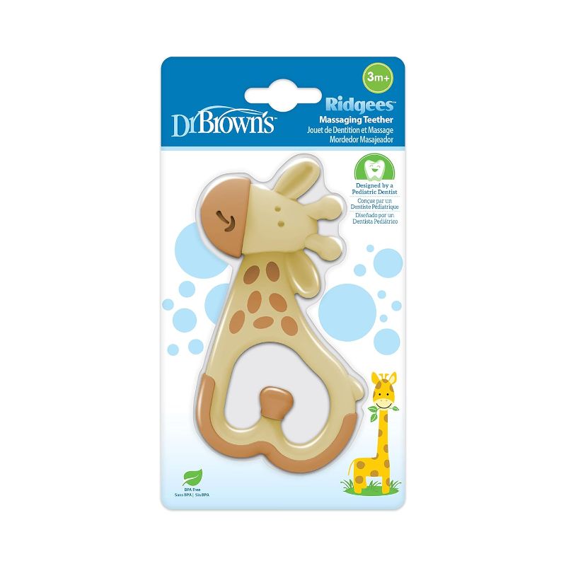 Photo 2 of Dr. Brown’s Ridgees Giraffe, Massaging Baby Teether, Designed by a Pediatric Dentist, BPA Free, 3m+
