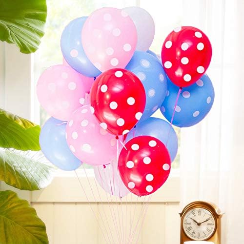 Photo 2 of 50 PCS Assorted Color Latex Balloons 12 inches Polka Dot Balloons Decorations for Birthday Party Wedding Baby Shower Supplies

