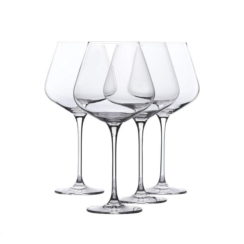 Photo 3 of JOUNEYS EDGE | Wine Glasses Set of 1 | Hand Blown Italian Style Crystal Clear Glass with Stem | Red Wine Glasses Lead-Free Premium glasses as gift sets (32 oz)
