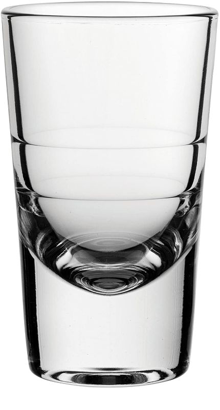 Photo 2 of Isaac Mizrahi Shot Glasses | Set of 6 Shot Glasses for Liquor & Spirits, 3.8 Ounces, Clear | Bar Drinkware Gift Set for Men & Women, Wedding Favors, Groomsmen & 21st Birthday | (Lille Design)
