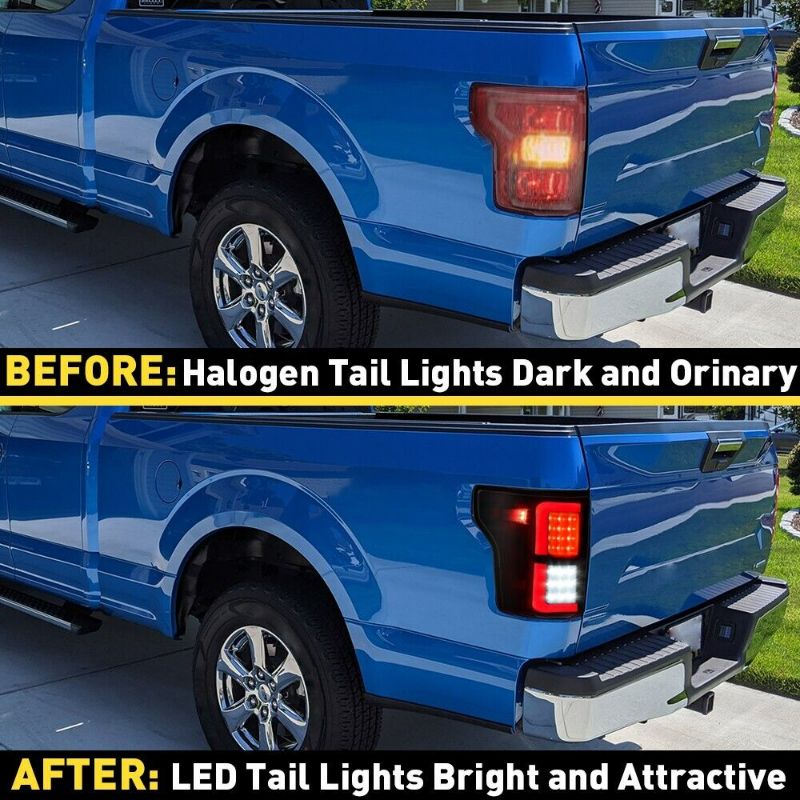 Photo 3 of LED Tail Light For Ford F150 2015-2019 2020 Pickup LH RH Side Rear Lamp W/ Bulbs
