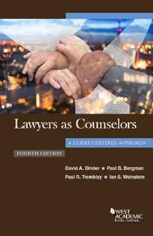 Photo 1 of Lawyers as Counselors, A Client-Centered Approach (Coursebook) 4th Edition
