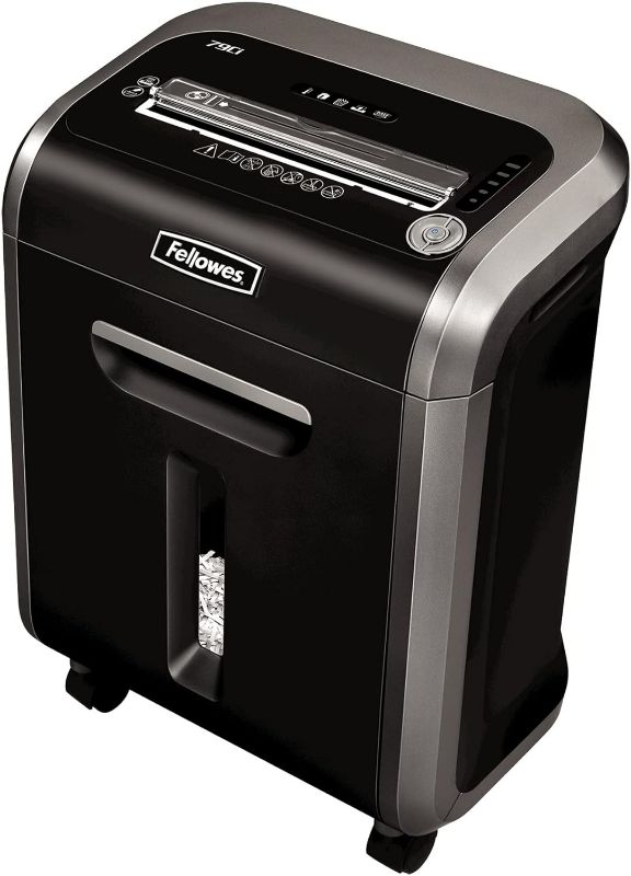 Photo 1 of Fellowes ?Powershred 79Ci 16-Sheet 100% Jam-Proof Crosscut Paper Shredder for Office and Home, Black/Dark Silver 3227919
