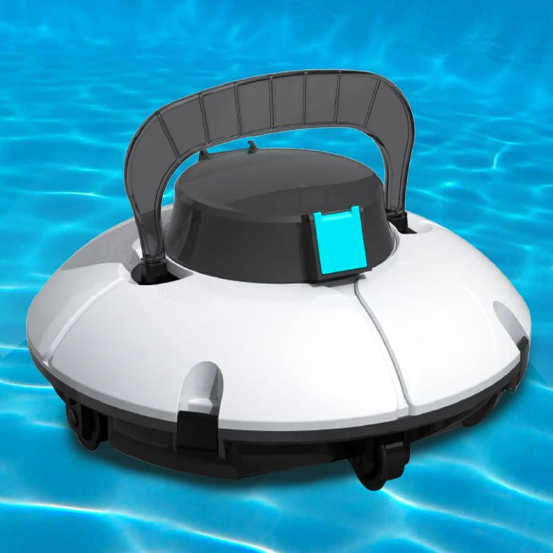 Photo 1 of AIPER-  Cordless Robotic Pool Cleaner, Auto Dock Self Parking w/Dual-Drive Motors, Lightweight, IPX8 Waterproof, Perfect for Above-Ground/In-Ground Flat...ITEM IS USED/ MAY BE MISSING PARTS
