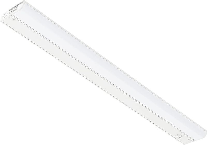 Photo 1 of GETINLIGHT Dimmable Hardwired Only Under Cabinet LED Lights, 48-inch, Soft White(3000K), Matte White Finished, ETL Listed, IN-0201-14-WH
