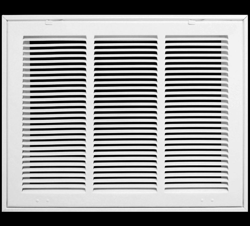 Photo 1 of HANDUA- 18" x 18" (Wall Opening Size) White Sidewall/Ceiling Return Air Filter Grille (673 Series)
