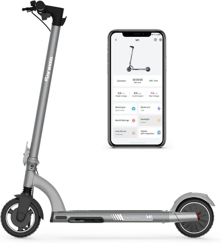 Photo 1 of 5TH WHEEL M1 Electric Scooter - 13.7 Miles Range & 15.5 MPH, 500W Peak Motor, 8" Inner-Support Tires, Triple Braking System, Foldable Electric Scooter for Adults and Teens, iF Design Award Winner- ITEM IS NEW BUT MAY BE MISSING PARTS 
