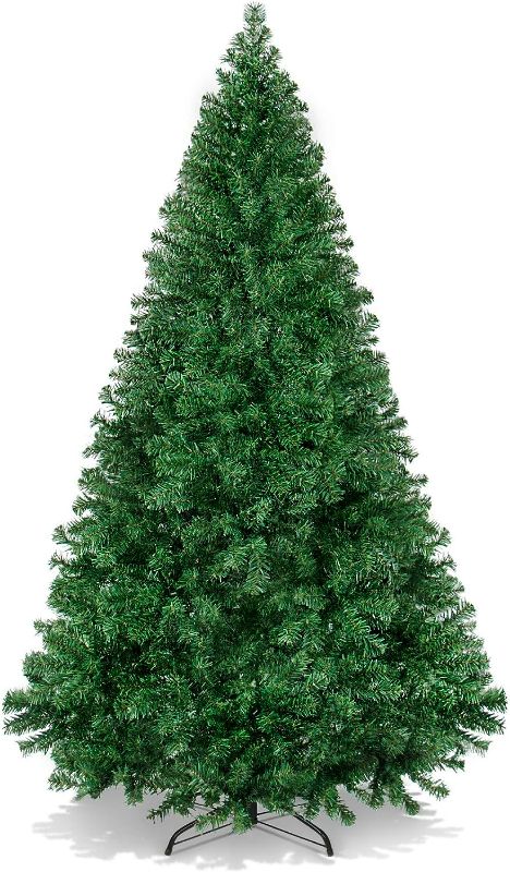 Photo 1 of Best Choice Products 6ft Premium Hinged Artificial Holiday Christmas Pine Tree for Home, Office, Party Decoration w/ 1,000 Branch Tips, Easy Assembly, Metal Hinges & Foldable Base-ITEM IS NEW BUT  MAY BE MISSING PARTS


