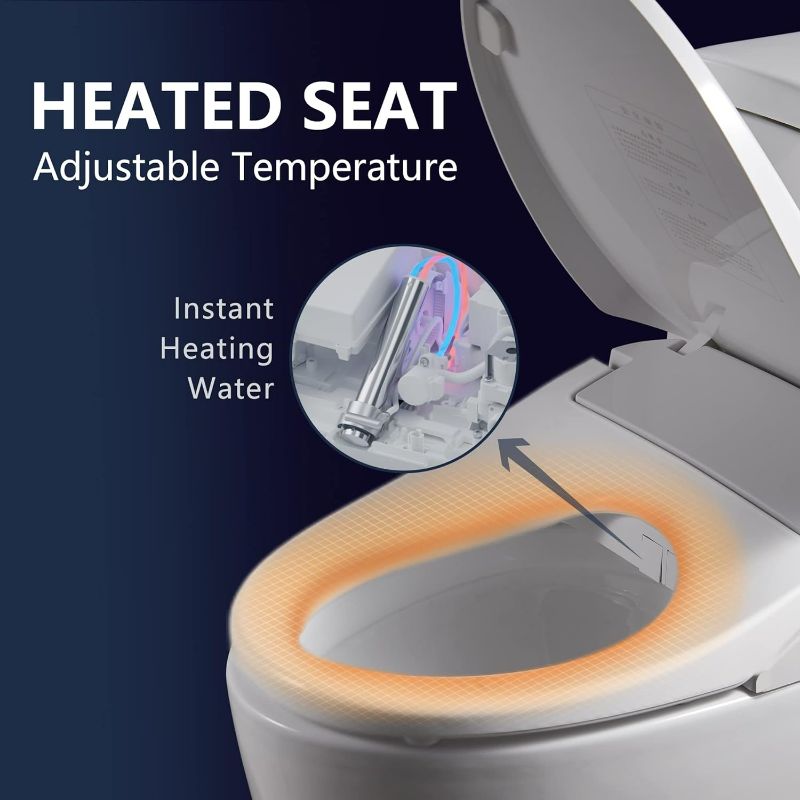 Photo 2 of Bejoan X1 Electronic Bidet Toilet Seat Elongated, Heated Smart Toilet Seat, Water SPA, Rear and Front Wash, Self-Cleaning Nozzle, Instant Warm Water,...-ITEM IS NEW BUT  MAY BE MISSING PARTS
