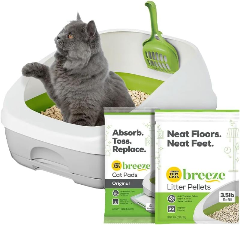 Photo 1 of Purina Tidy Cats Litter Box System, BREEZE System Starter Kit Litter Box, Litter Pellets & Pads- ITEM IS NEW BUT  MAY BE MISSING PARTS

