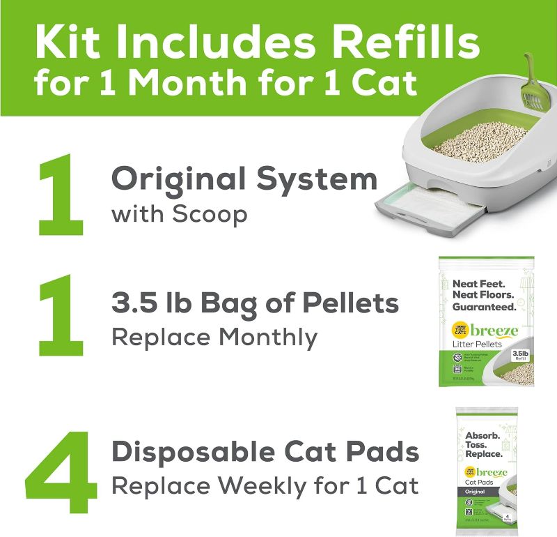 Photo 4 of Purina Tidy Cats Litter Box System, BREEZE System Starter Kit Litter Box, Litter Pellets & Pads- ITEM IS NEW BUT  MAY BE MISSING PARTS

