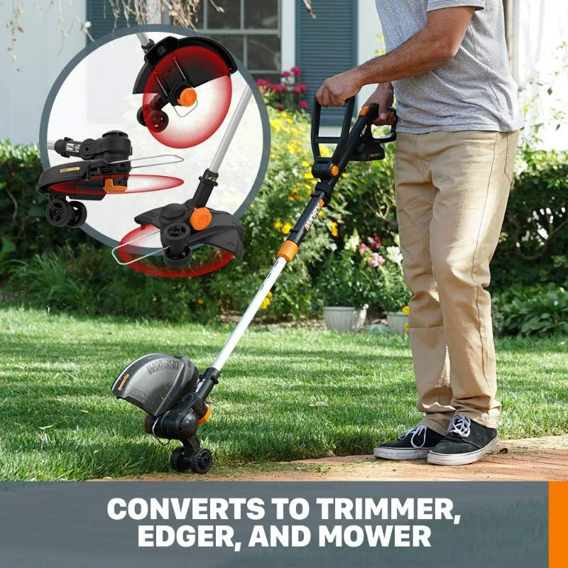 Photo 2 of Worx WG170 GT Revolution 20V 12" String Trimmer Grass Trimmer/Edger/Mini-Mower (Batteries & Charger Included)-ITEM IS NEW BUT  MAY BE MISSING PARTS

