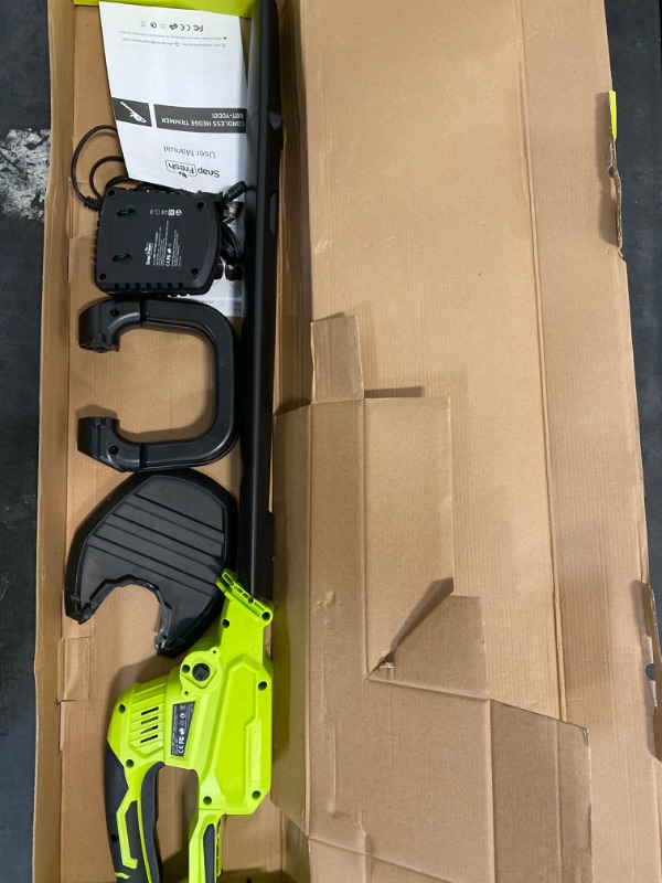 Photo 6 of SnapFresh 20V Cordless Hedge Trimmer - 22" Dual-Action Blade, Hedge Trimmer Cordless with 2.0Ah Battery and Charger, Grass Trimmer-ITEM IS NEW BUT  MAY BE MISSING PARTS

