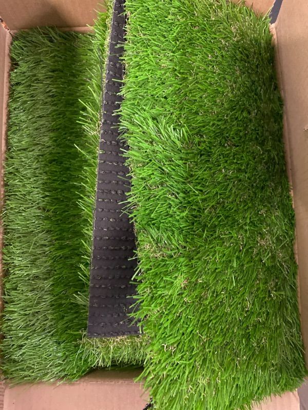 Photo 5 of ZGR Artificial Garden Grass 3 ft x 5 ft (15 Square ft) Premium Lawn Turf, Realistic Fake Grass, Deluxe Synthetic Turf, Thick Pet Turf, Perfect for Carpet Doormat Indoor/Outdoor Landscape, Non Toxic-ITEM SEEMS NEW BUT MAY BE USED
