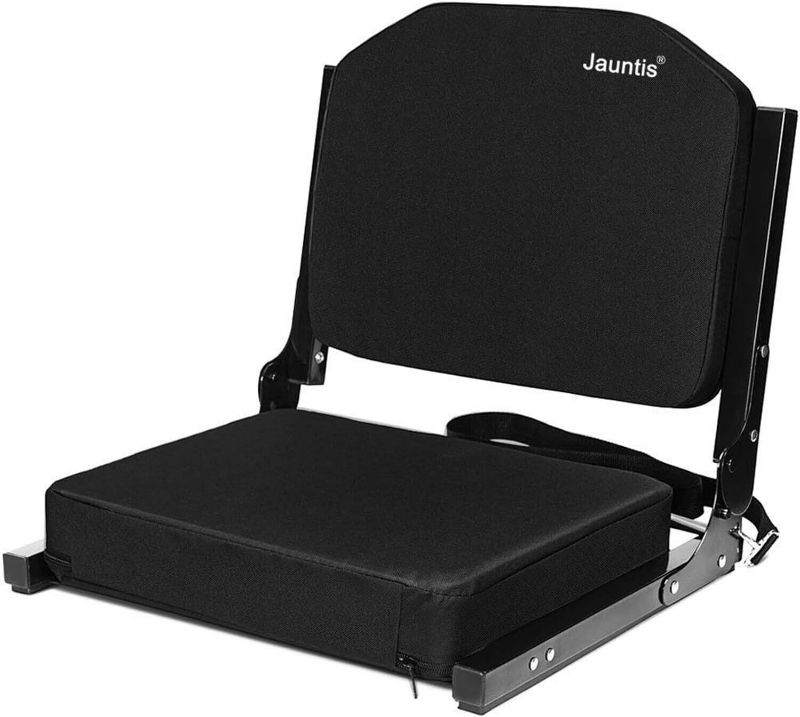 Photo 1 of Jauntis Stadium Seats for Bleachers, Bleacher Seats with Ultra Padded Comfy Foam Backs and Cushion, Wide Portable Stadium Chairs with Back Support and Shoulder Strap
