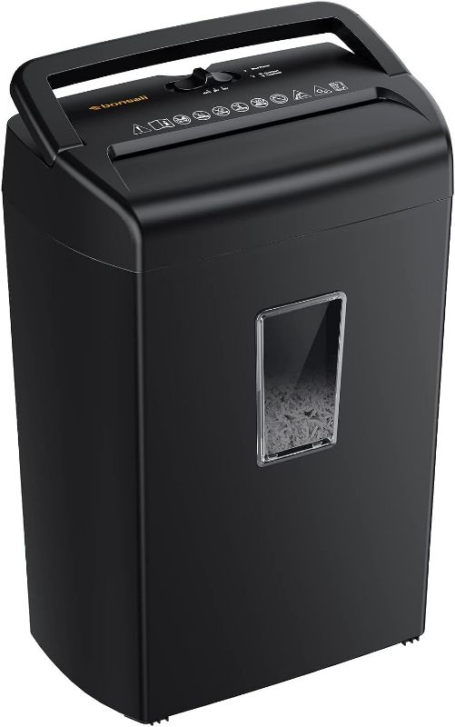 Photo 1 of Bonsaii 10-Sheet Cross Cut Paper Shredder, 5.5 Gal Home Office Heavy Duty Shredder for Credit Card, Staple, Clip with Transparent Window(C209-D)-ITEM MAY BE USED/ MISSING PARTS
