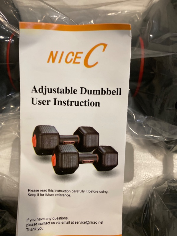 Photo 3 of Nice C Adjustable Dumbbells, Barbell Weight Set, Dumbbell Set, Weights Adjustable 22/33/44/66/105 Lbs Home Gym 2 in 1, Anti-Slip Handle, All-Purpose, Office, Fitness
