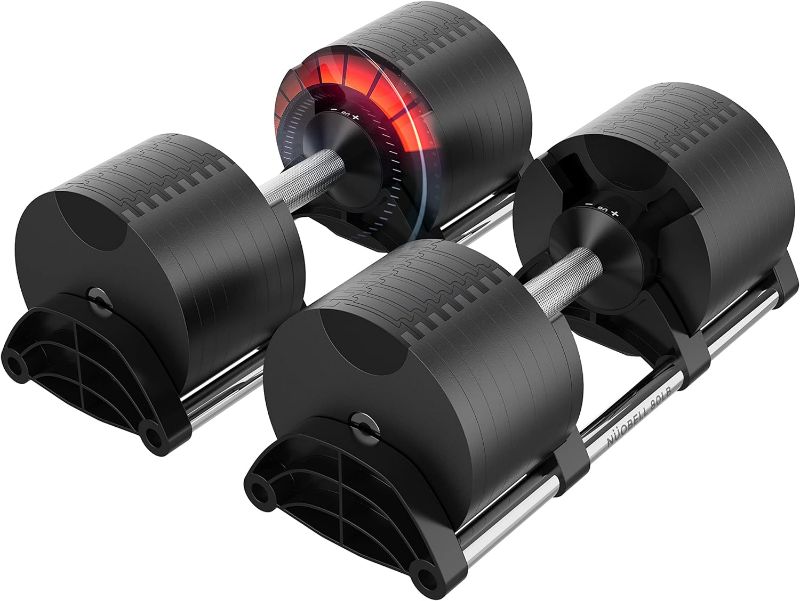 Photo 1 of Nice C Adjustable Dumbbells, Barbell Weight Set, Dumbbell Set, Weights Adjustable 22/33/44/66/105 Lbs Home Gym 2 in 1, Anti-Slip Handle, All-Purpose, Office, Fitness
