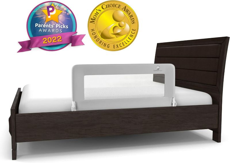 Photo 1 of ComfyBumpy Bed Rail for Toddlers | Bed Rails for Kids, Twin, Full, Queen & King Size Bed - Adjustable Toddler Bed Rail Guard - Swing Down Baby Bed Side Rail - Gray, Regular (35.5" x 19.5")-ITEM IS NEW BUT  MAY BE MISSING PARTS
