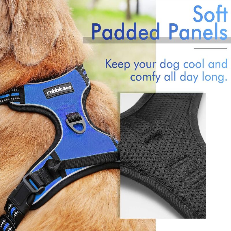 Photo 1 of RABBITGOO- Dog Harness, No-Pull Pet Harness with 2 Leash Clips, Adjustable Soft Padded Dog Vest, Reflective No-Choke Pet Oxford Vest with Easy Control Handle...(M)