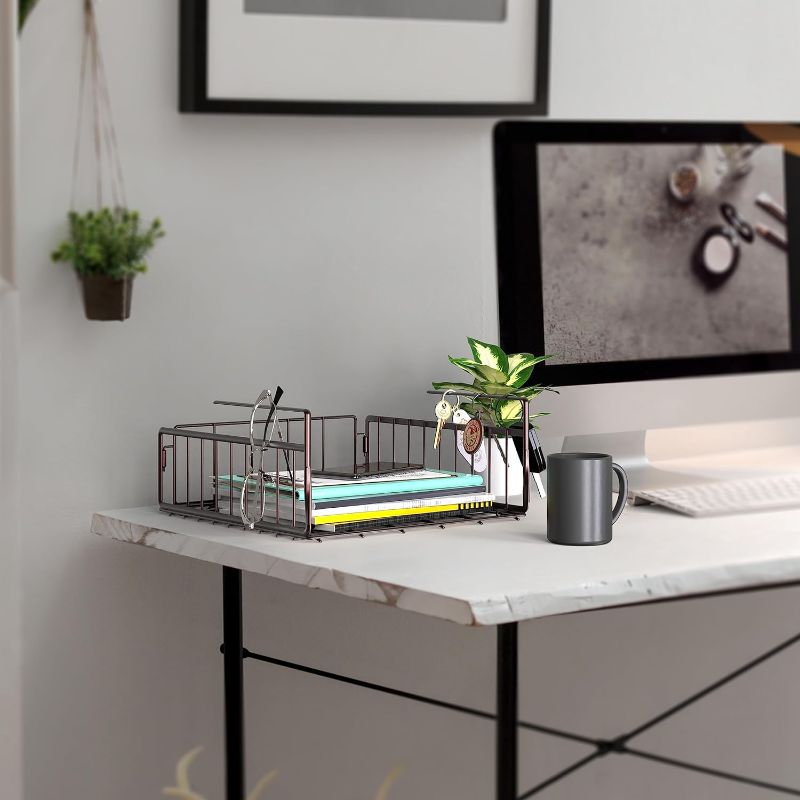 Photo 3 of 2 Pack - SimpleHouseware Under Shelf Basket, Bronze
