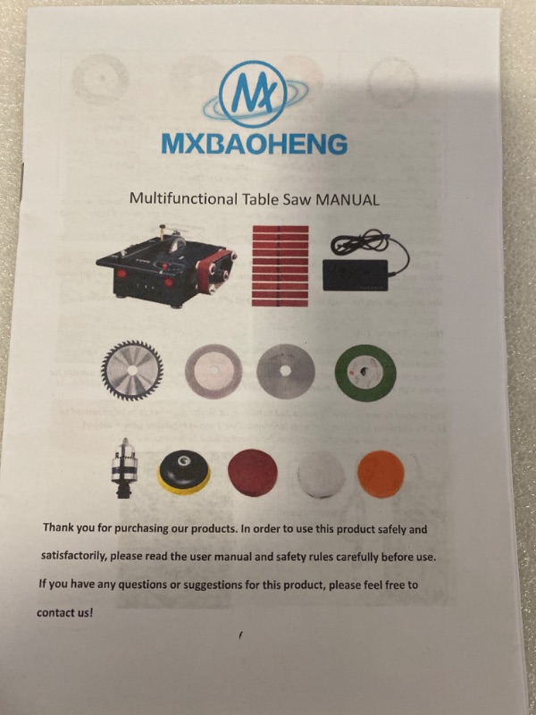 Photo 6 of MXBAOHENG- 150W Mini Bench Saw and Belt Sander with Extension Rod, Collet, Grinding Carving Drilling Kit, Variable Speed Circular Table Saw 30mm Cutting Depth DIY Benchtop Sanding Machine with 1- BOX HAS BEEN OPENED/ MAY BE MISSING PARTS
