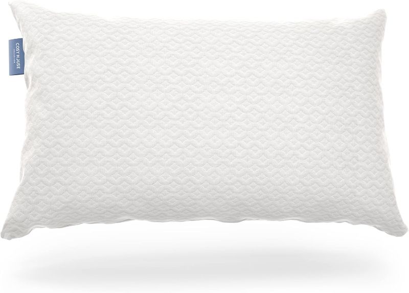 Photo 1 of SLEEPSIA- Collection Luxury Bamboo Viscose Shredded Memory Foam Pillow - Adjustable & Removable Fill - Soft, Cool & Breathable
