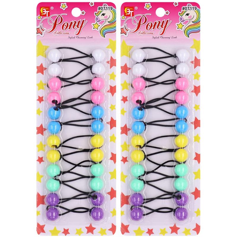 Photo 1 of 
24 Pcs 16mm Hair Ties Hair Accessories for Girls Hair Ties with Balls Bubble Twinbead Ponytail Holders Bobble Hair Balls Kids Toddler Girl Hair Accessories (White/Pink/Sky Blue/Yellow/Mint/Purple)
