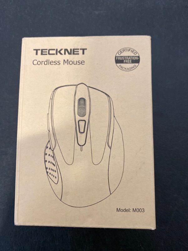 Photo 4 of TECKNET Wireless Mouse, 2.4G Ergonomic Optical Mouse, Computer Mouse for Laptop, PC, Computer, Chromebook, Notebook, 6 Buttons, 24 Months Battery Life, 4000 DPI, 6 Adjustment Levels
