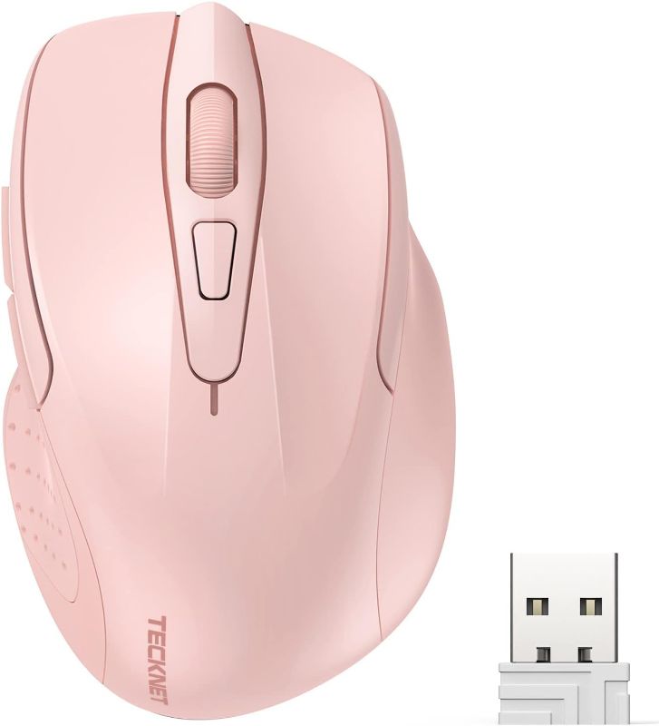 Photo 1 of TECKNET Wireless Mouse, 2.4G Ergonomic Optical Mouse, Computer Mouse for Laptop, PC, Computer, Chromebook, Notebook, 6 Buttons, 24 Months Battery Life, 4000 DPI, 6 Adjustment Levels

