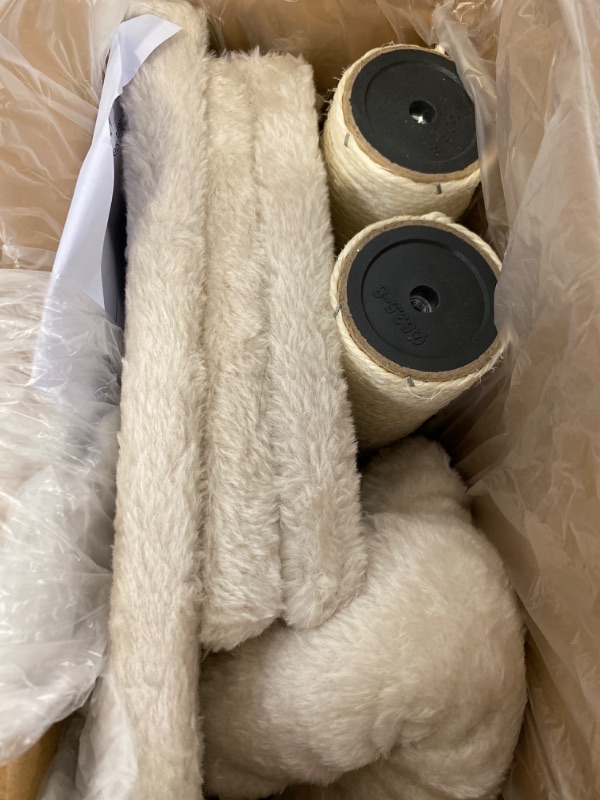 Photo 4 of Meow Sir Cat Tree for Large Cats 53 Inches Multilevel Cat Tower with Large Hammock Super Spacious Condo and Wide Padded Perch Scratching Posts and Pad for Indoor Cats-Large Beige
ITEM IS UNBOXED/ MAY BE MISSING PARTS