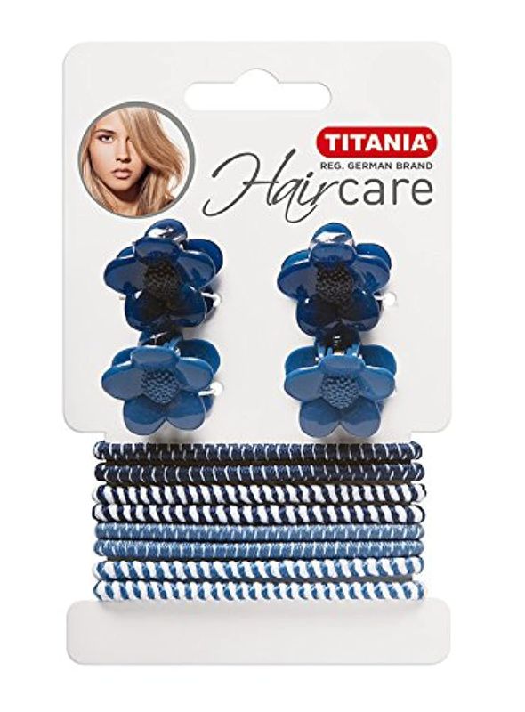 Photo 1 of TITANIA 8003 4 Hair Clips with 8 Hair Bands, on Card, 1 Pack (1 x 25 g)
