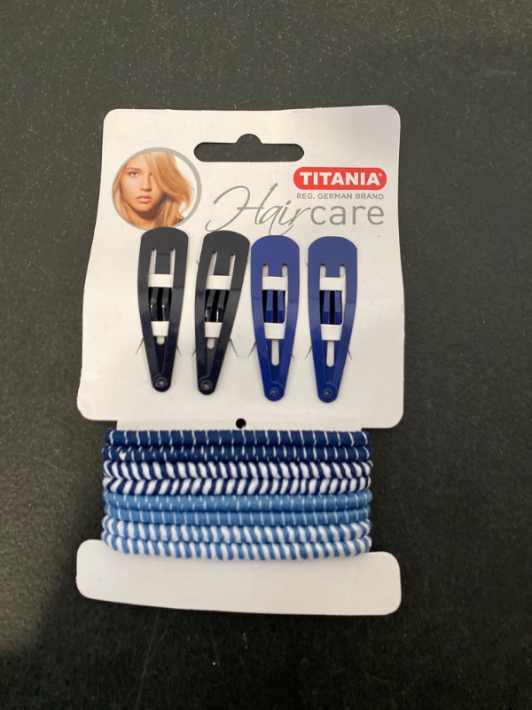 Photo 3 of TITANIA 8003 4 Hair Clips with 8 Hair Bands, on Card, 1 Pack (1 x 25 g)
