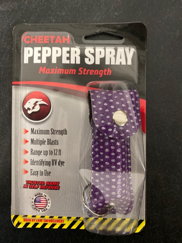 Photo 3 of FIGHTSENSE Self Defense Pepper Spray - 1/2 oz Compact Size Maximum Strength Police Grade Formula Best Self Defense Tool for Women W/Leather Pouch Keychain
