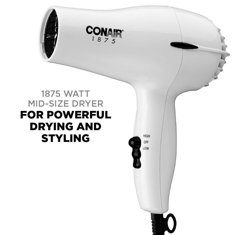 Photo 2 of Conair Hair Dryer, 1875W Mid-Size Blow Dryer
