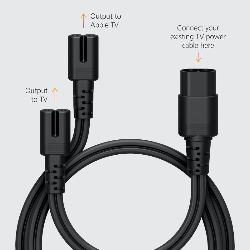 Photo 2 of Mission Y Splitter Power Cable for Apple TV (Power Apple TV Directly from Your TV)
