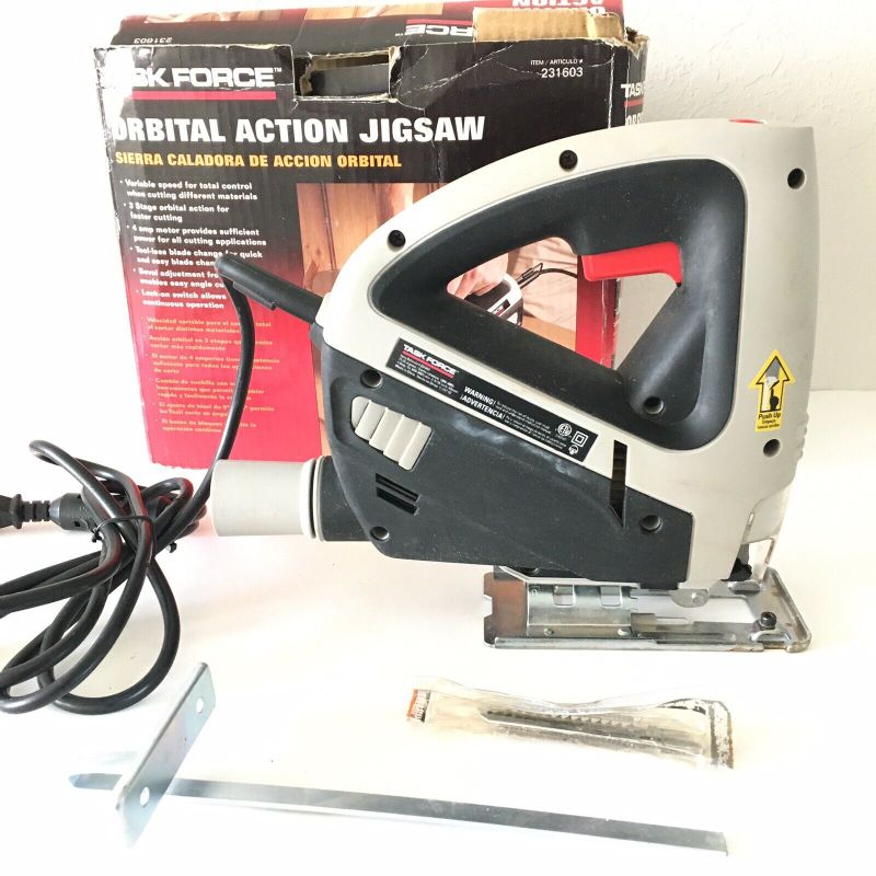 Photo 1 of Task Force 4 amp Corded Electric Jig Saw Variable Speed -ITEM IS USED

