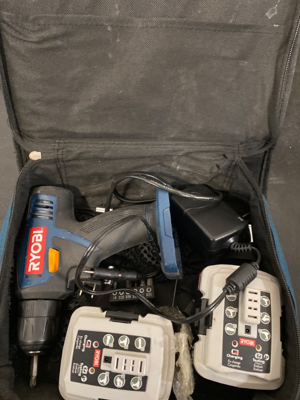 Photo 4 of Ryobi CD100 3/8" (10mm) 12V Cordless Drill Driver Bare Tool & Genuine Case-ITEM IS USED 
