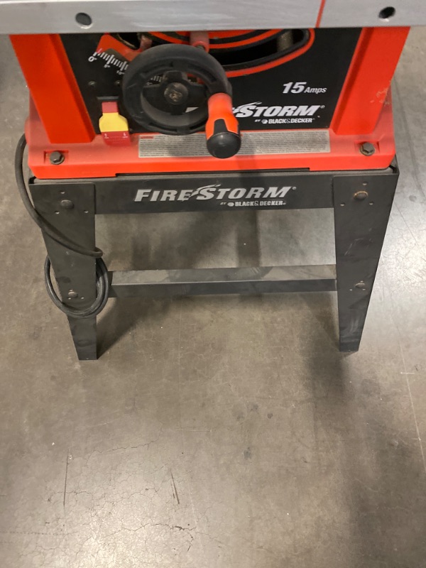 Photo 1 of BLACK & DECKER-  Table Saw, Table Saw, 36T Blade, Cutting Speed, Aluminum Table, Benchtop Table Saw with Metal Stand, Sliding Miter Gauge- ITEM IS USED / MAY BE MISSING PARTS

