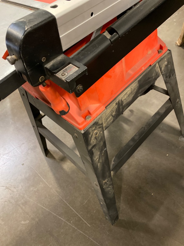 Photo 6 of BLACK & DECKER-  Table Saw, Table Saw, 36T Blade, Cutting Speed, Aluminum Table, Benchtop Table Saw with Metal Stand, Sliding Miter Gauge- ITEM IS USED / MAY BE MISSING PARTS

