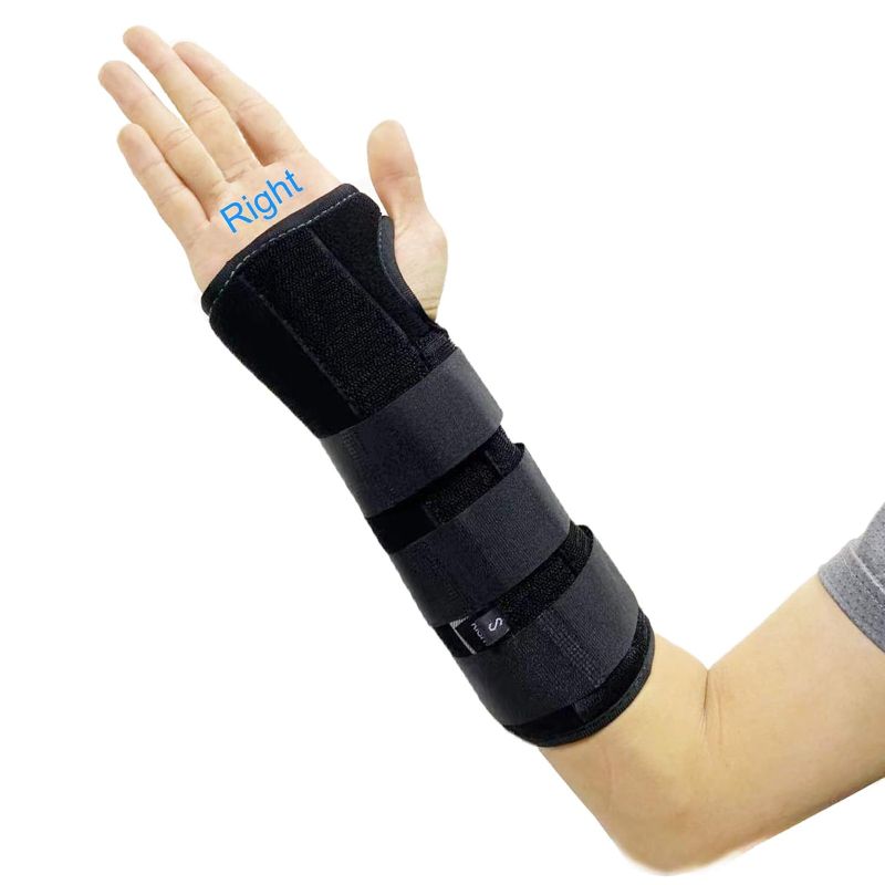 Photo 1 of Unisex Forearm and Wrist Support Splint Brace Double Fixation Wrist Brace For Carpal Tunnel,Adjustable Night Time Forearm Immobilizer Brace Splints- (Large/ Right)