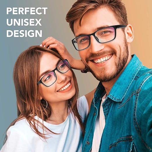 Photo 3 of Stylish Blue Light Blocking Glasses for Women or Men - Ease Computer and Digital Eye Strain, Dry Eyes, Headaches Blurry Vision Instantly Blocks Glare from Computers Phone Screens
