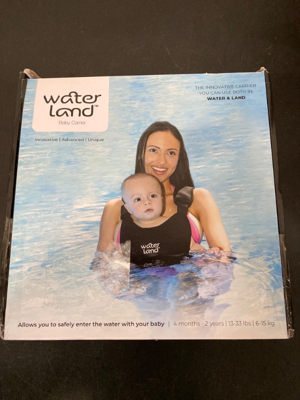 Photo 5 of WaterLand Baby Carrier - Innovative Carrier You Can Use Both in Water & Land - Waterproof Infant Chest Holder with Adjustable Straps, Lightweight Toddler Harness for Pool, Beach & Snow (Pacific Blue)-ITEM MAY BE USED 


