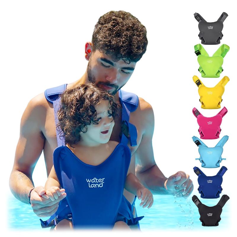 Photo 1 of WaterLand Baby Carrier - Innovative Carrier You Can Use Both in Water & Land - Waterproof Infant Chest Holder with Adjustable Straps, Lightweight Toddler Harness for Pool, Beach & Snow (Pacific Blue)-ITEM MAY BE USED 


