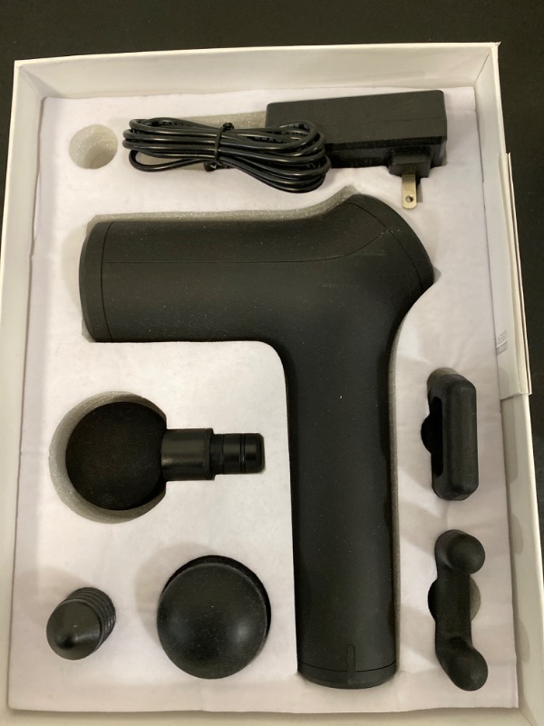 Photo 5 of Massage Gun Deep Tissue, Handheld Electric Muscle Back Massager, High Intensity Percussion Massagers Device for Pain Relief with 10 Attachments & 30 Speed(Black)-ITEM IS NEW BUT MAY BE MISSING PARTS

