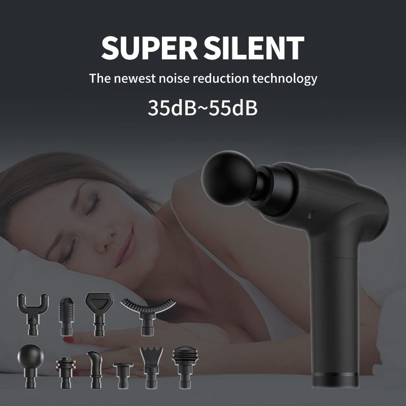 Photo 3 of Massage Gun Deep Tissue, Handheld Electric Muscle Back Massager, High Intensity Percussion Massagers Device for Pain Relief with 10 Attachments & 30 Speed(Black)-ITEM IS NEW BUT MAY BE MISSING PARTS

