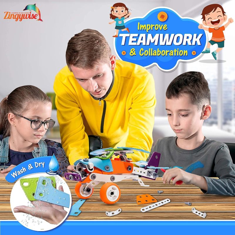 Photo 1 of STEM Building Toys for 7-12 Years Old Boys Girls 5-in-1 Models Kids Love to Build and Play Construction Set with Engineering Activity Kit Educational Toys for 6 7 8 9 Fun Birthday Gift-ITEM IS NEW BUT MAY BE MISSING PARTS

