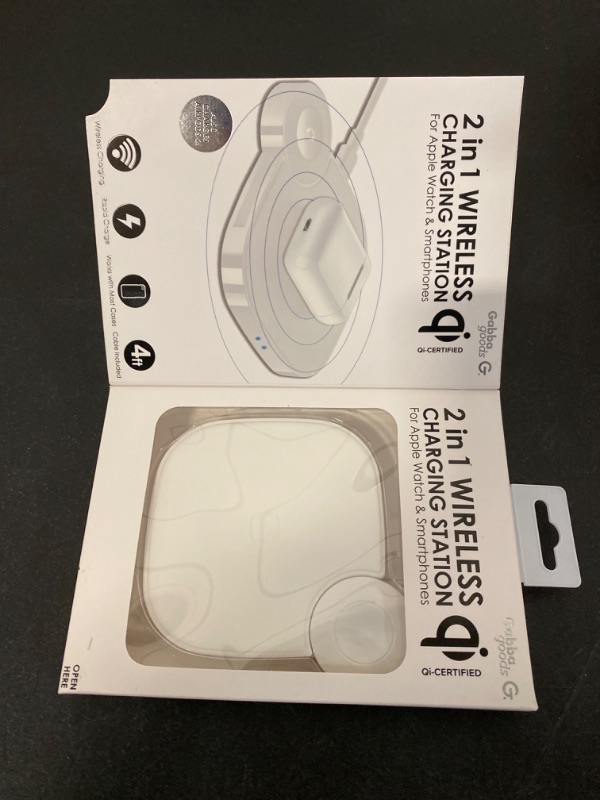 Photo 2 of Gabba Goods 2 In 1 Dual Wireless Charging Station For iPhone & Apple Watch
