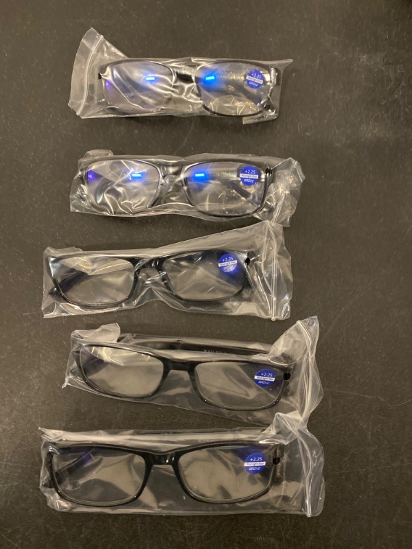 Photo 4 of Gaoye 5-Pack Reading Glasses Blue Light Blocking,Spring Hinge Readers for Women Men Anti Glare Filter Lightweight Eyeglasses (5-pack Light Black, 1.0)
